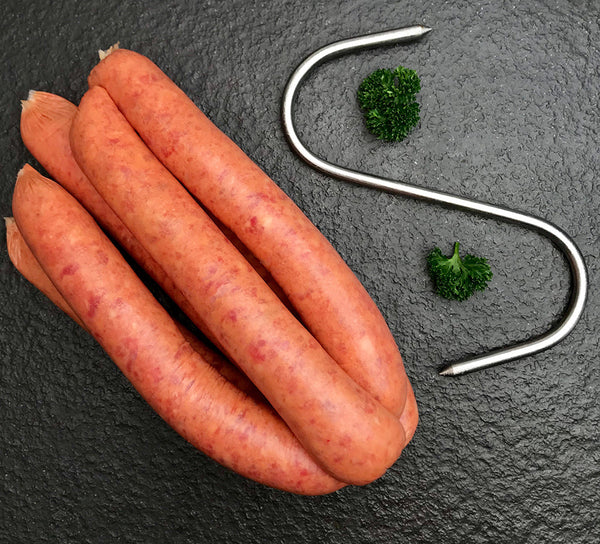 STEAK, TOMATO & ONION SAUSAGES