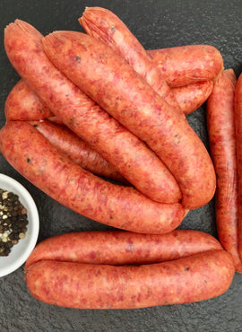 CRACKED PEPPER & WORCESTERSHIRE SAUSAGES